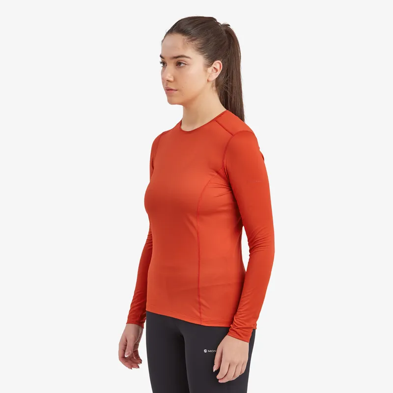 Montane Womens Dart Lite LS T-Shirt Saffron Red-2
